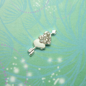 Double Hearts with Arrow - Charm for Memory Lockets