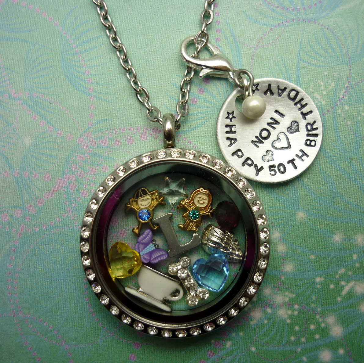 Charity's Disc - hand stamped charm disc for lockets accessory - Image 5
