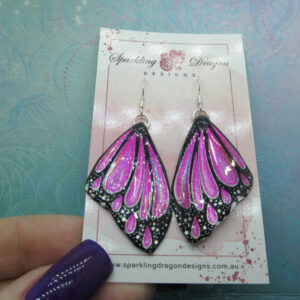 Butterfly Wing Pretty Pink Earrings - Fairy Jewellery, Fun Gift for her