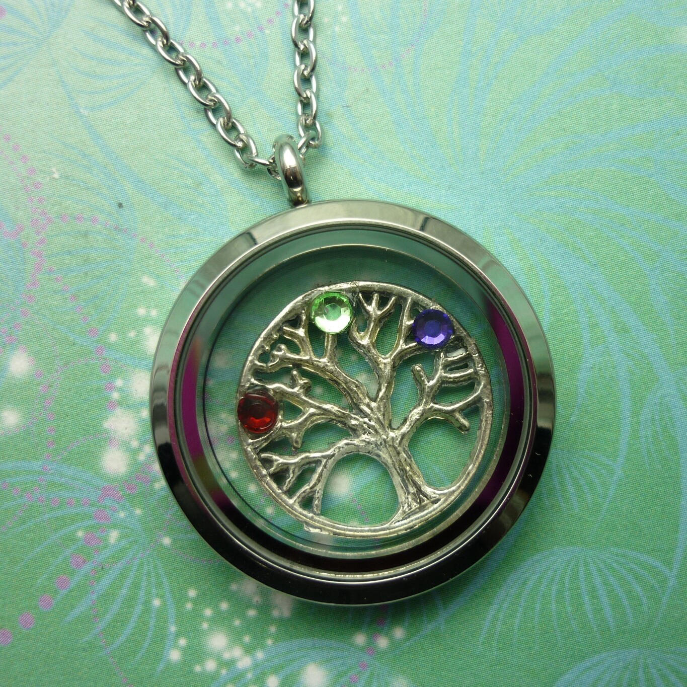 Family Tree Charm Bronze-Choose the jewels you would like set onto the charm - Image 3