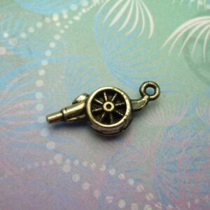 Vintage Sterling Silver Dangle Charm - Canon