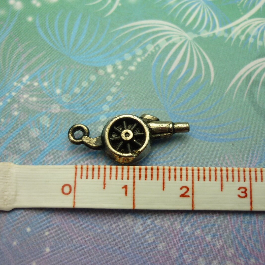 Vintage Sterling Silver Dangle Charm - Canon - Image 2