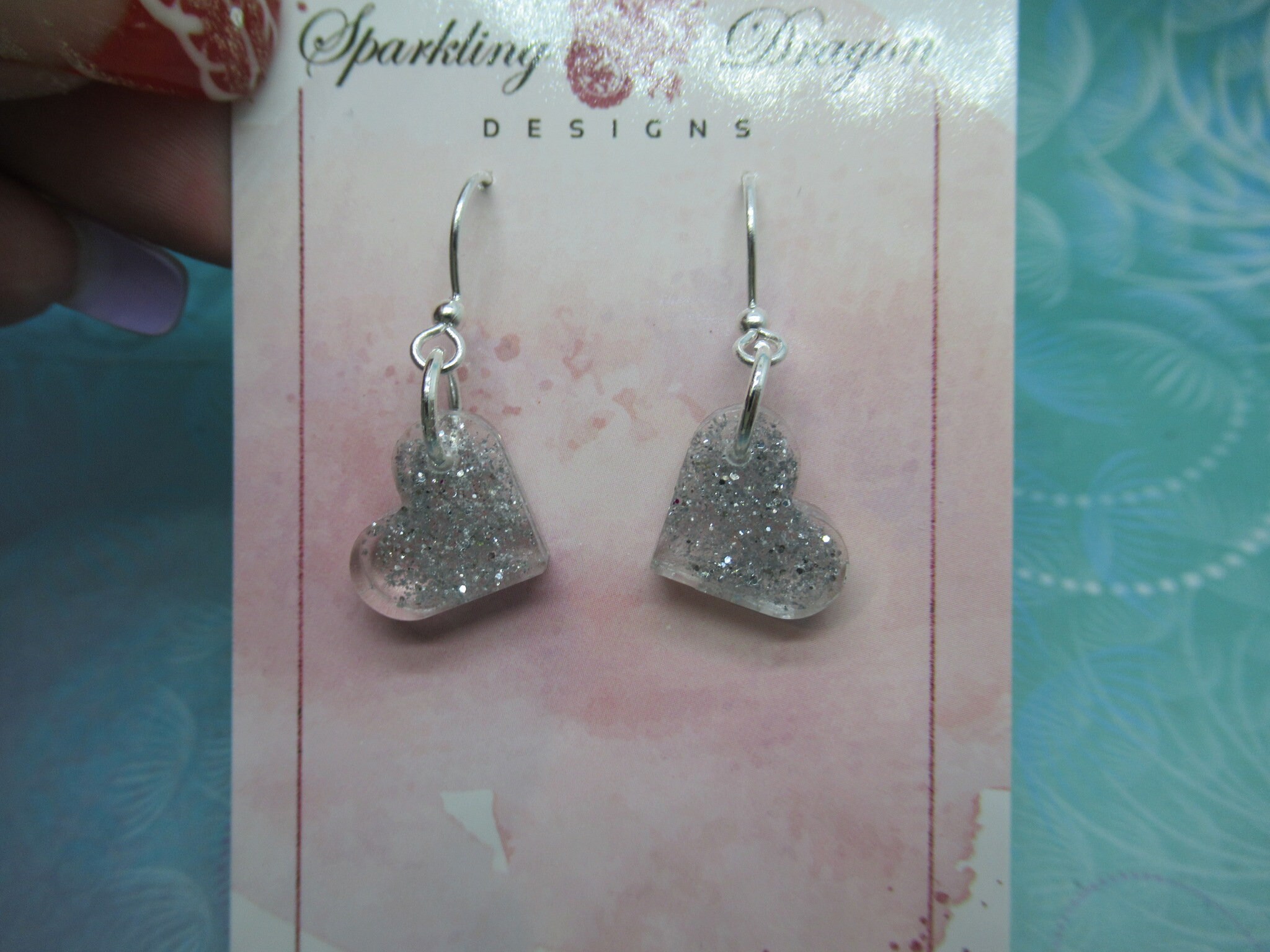 Love Heart Earrings - Dainty Silver Hearts - Image 2