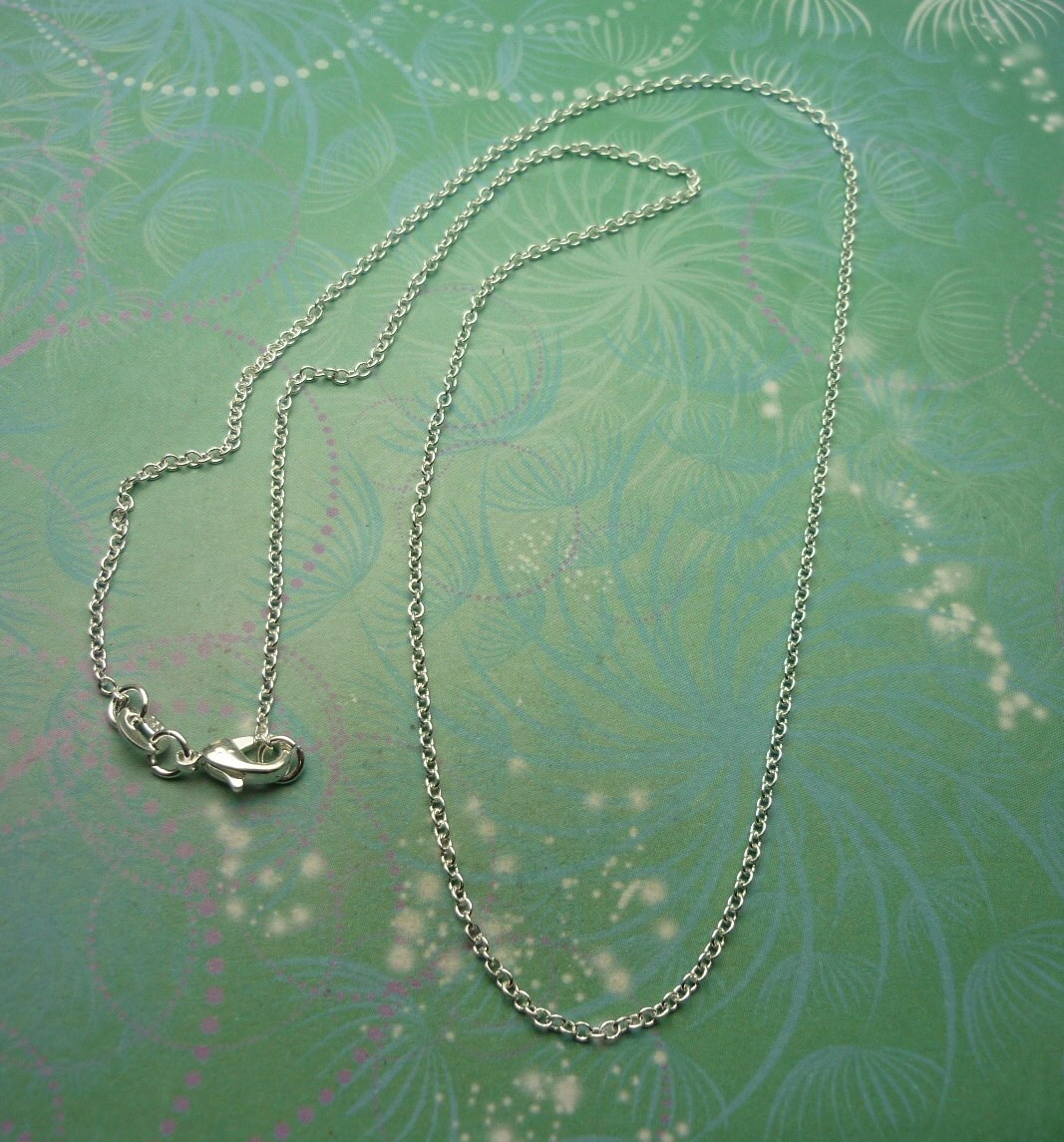Plain Sterling Silver Chain 18" - Image 2