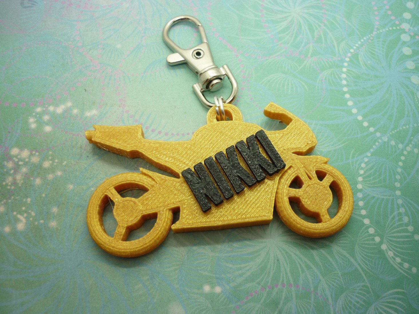 3D Printed Motorbike Key Chain - School Bag Identity Tag - Image 3