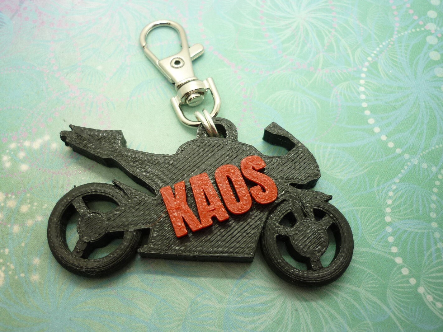 3D Printed Motorbike Key Chain - School Bag Identity Tag - Image 4