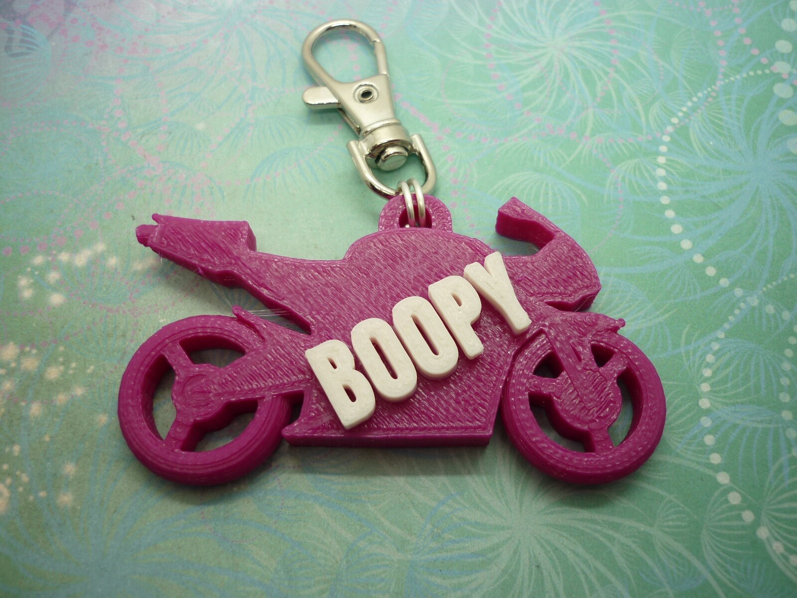 3D Printed Motorbike Key Chain - School Bag Identity Tag - Image 5