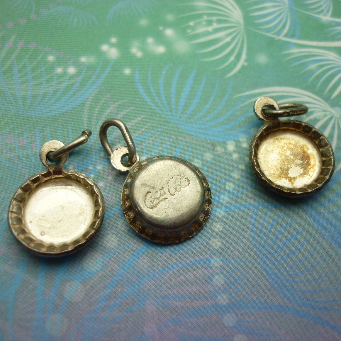 Vintage Sterling Silver Dangle Charm - Soda Bottle Fizzy Drink Lid