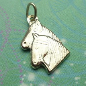 Vintage Sterling Silver Charm - Horses