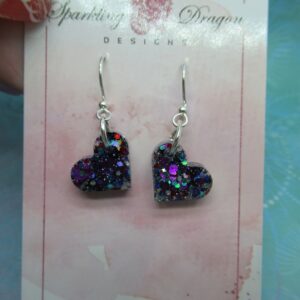 Love Heart Earrings - Dainty Party Sparkle Hearts