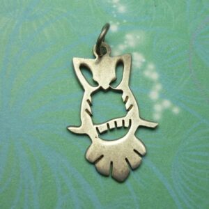 Vintage Sterling Silver Dangle Charm - Owl
