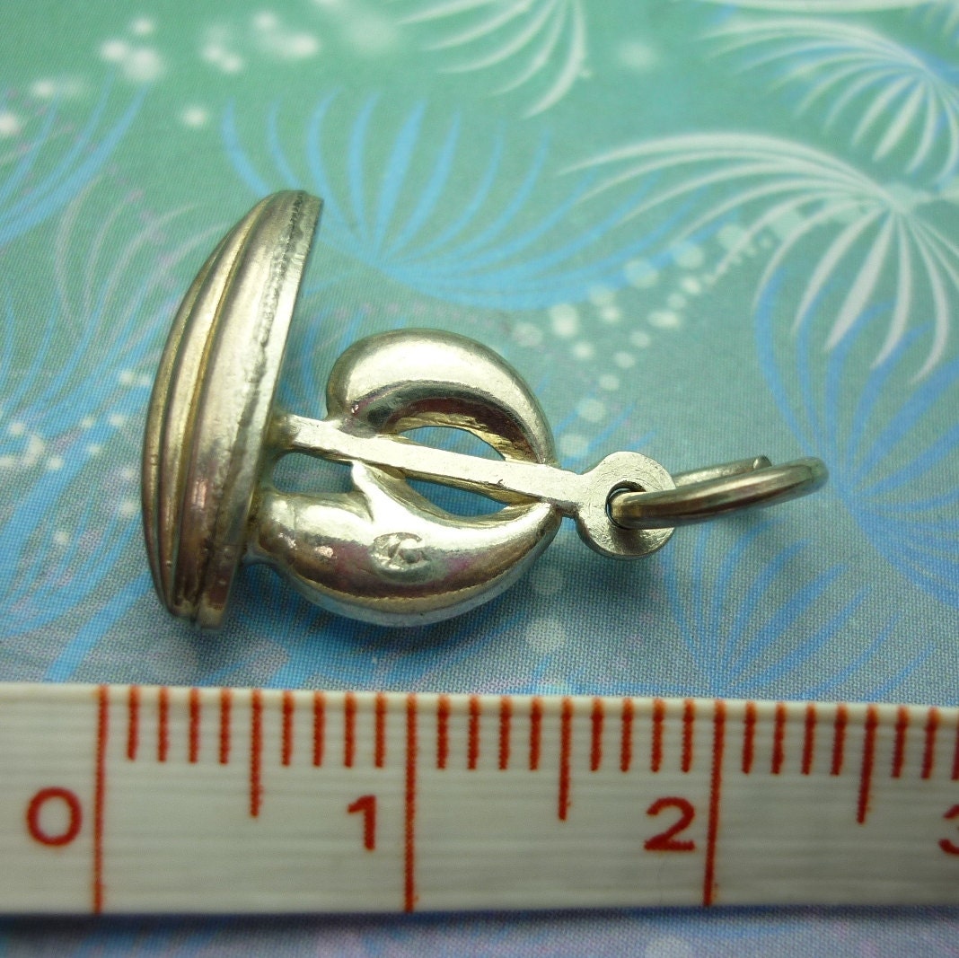 Boat Charm | 925 Vintage Sterling Silver Pendant - Ship - Image 2