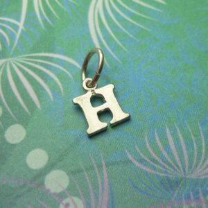 Vintage Sterling Silver Alphabet Dangle Charm - Small H