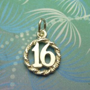 Vintage Sterling Silver Dangle Charm - 16th Birthday