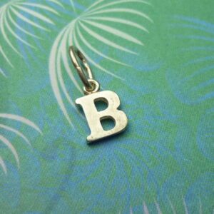 Vintage Sterling Silver Dangle Alphabet Charm - Small B