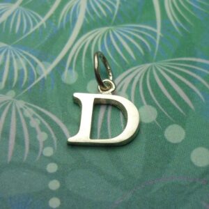 Vintage Sterling Silver Dangle Alphabet Charm - Large D