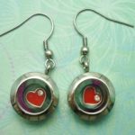 Stainless Steel Floating Charm Locket Earrings – Silver- gift for her - Image 5
