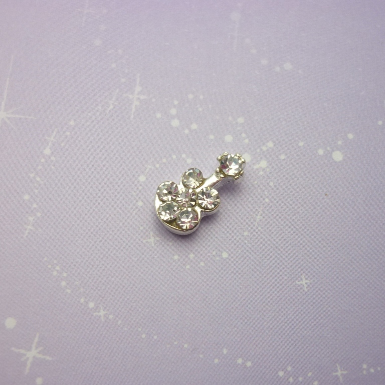 Guitar - Sparkly - Charm for Memory Lockets