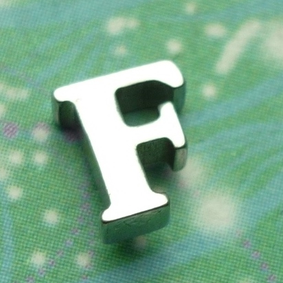 Letter Charm Silver - F - Charm for Memory Lockets