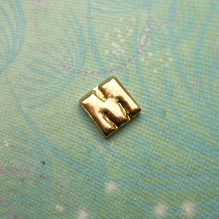 Gold Letter - M - Charm for Memory Lockets