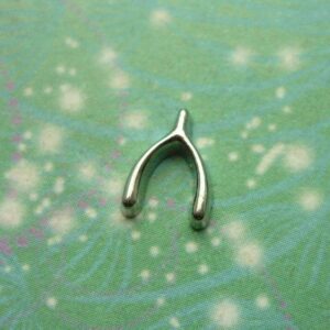 Silver Wishbone Goodluck Charm For Keepsake Memory Locket Necklace