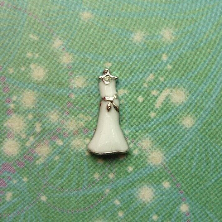 Wedding Dress Charm for Personalised Keepsake Memory Locket Jewellery
