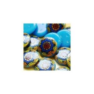 Vintage Japanese 9mm Glass Flower Cabochon Charm for Floating Memory Lockets