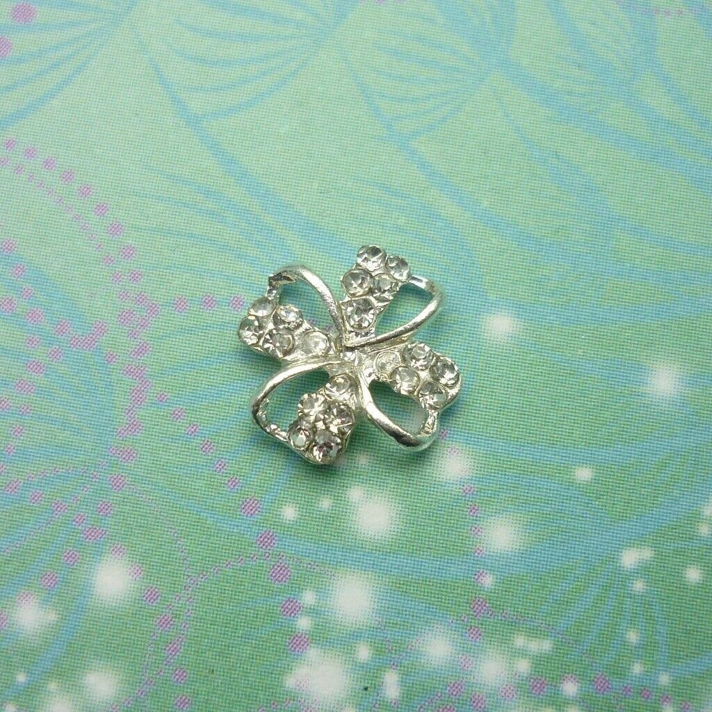 Sparkling Petal Flower Charm For Keepsake Memory Locket Necklace