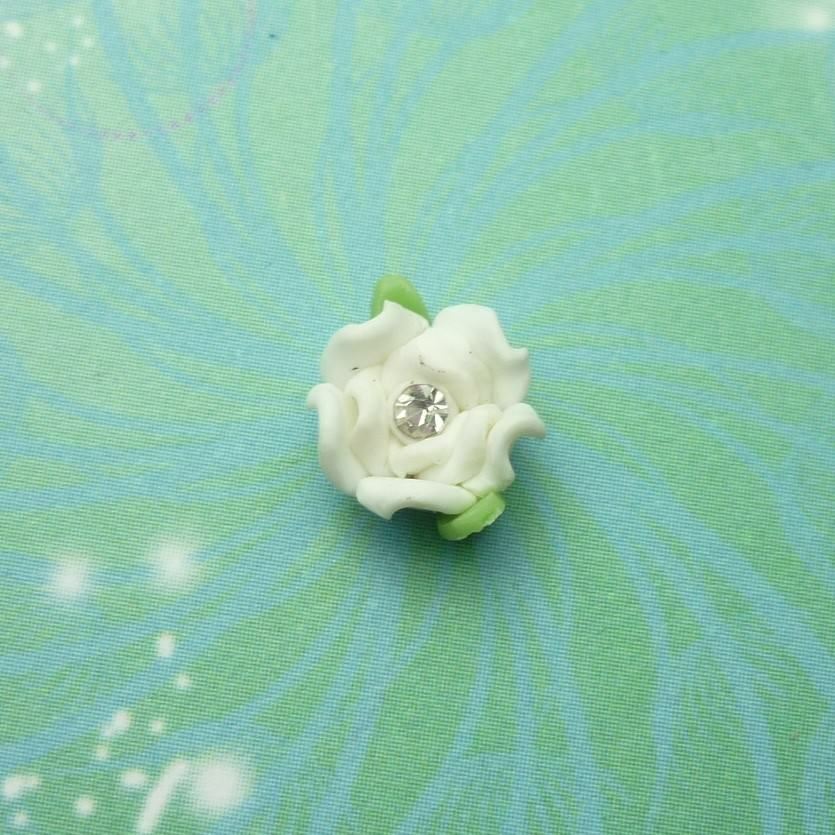 Little Sculptured Rose - Snow White - charm for living lockets