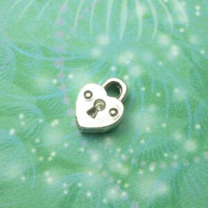 Silver Lock Charm For Keepsake Memory Locket Necklace