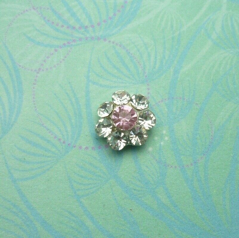 Pink Sparkling Flower Charm For Keepsake Memory Locket Necklace