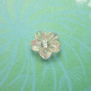 Pretty Glittery Pink Flower Jewel For Living Story Locket