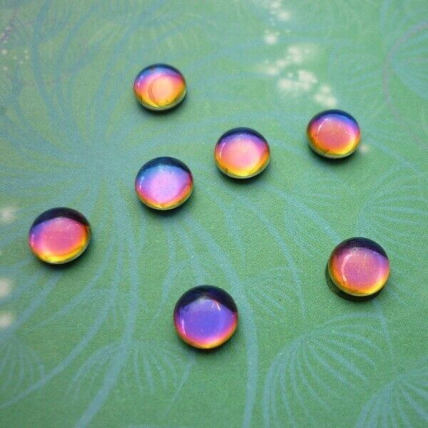 Colour Shifting Rainbow Bubble Charm for story lockets - Blue and red aurora