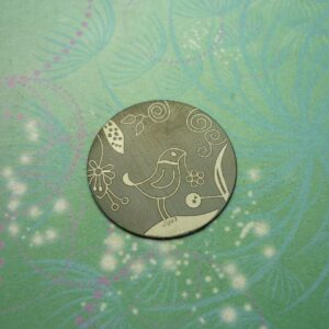 Fun Little Bird Plate Charm For Memory Keepsake Locket Keychain 22mm