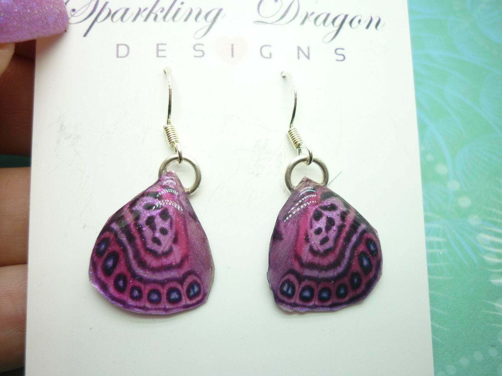 Butterfly Wing Earrings Stunning Pink - Fairy Jewellery, Fun Gift