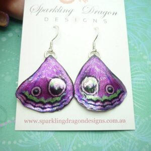 Butterfly Wing Purple Earrings - Fairy Jewellery