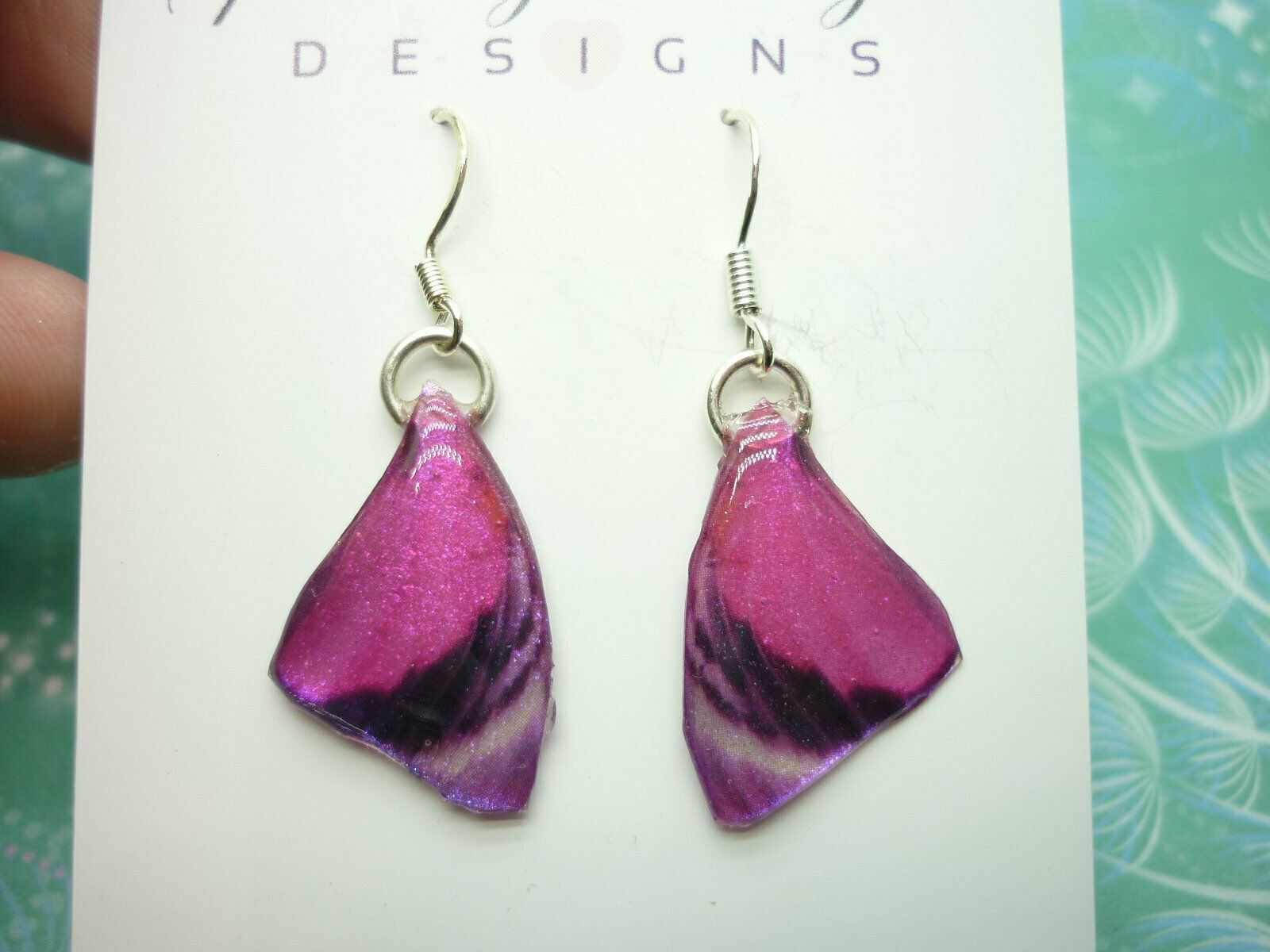 Butterfly Wing Earrings Small Pink - Fairy Jewellery