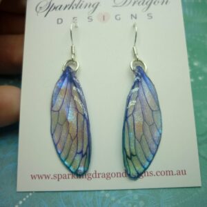 Pale Purple Blue Sparkle Butterfly Earrings: A Whimsical Fairy Gift for Her