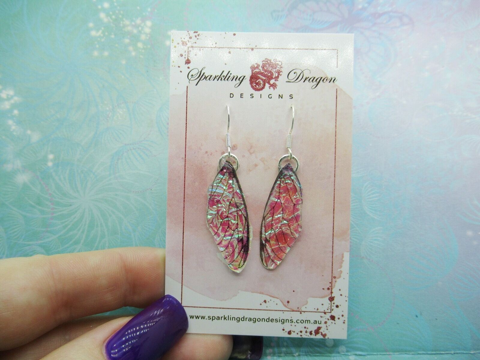 Butterfly Earrings Shimmer - Fairy Jewellery Whimsical and Sparkling - Image 2