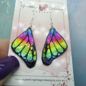 Rainbow-Colored Butterfly Earrings: Make a Statement Gift with Fairy Jewellery