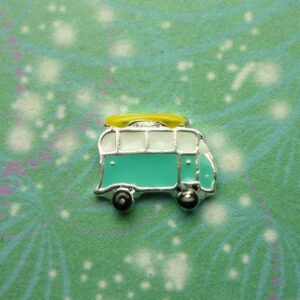 Combi Van with Surfboard Charm for Memory Lockets: Meaningful Keepsake Jewellery