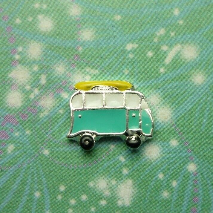 Combi Van with Surfboard Charm for Memory Lockets: Meaningful Keepsake Jewellery