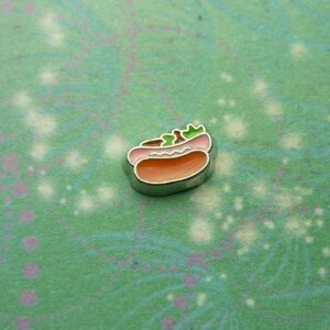 Hot Dog Food Charm For Locket Keepsake Necklace Keychain