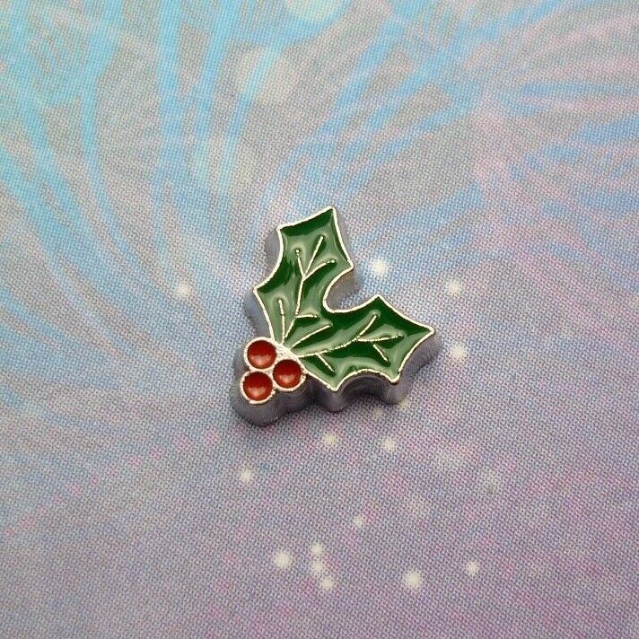 Christmas Holly Charm for Story Lockets Keychain Pendant