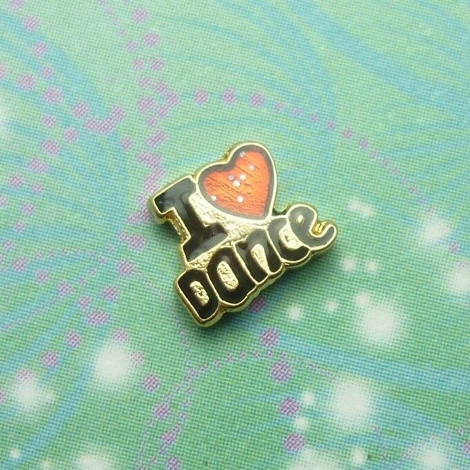 I Love Dance Charm For Keepsake Story Locket Keychain Gift Necklace Etc