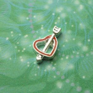 Silver Heart and Arrow Charm for Memory Lockets: Meaningful Keepsake Jewellery
