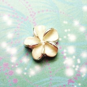 Hawaiian Flower - White - Charm For Locket Pendant Keychain Etc