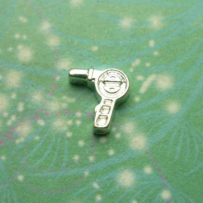 Hairdryer Silver Charm For Story Locket Keychain Pendants