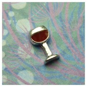 Glass of Red Wine Charm For Memory Lockets
