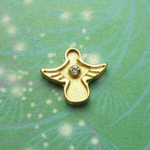 Gold Angel with Jewel For Story Lockets - Big